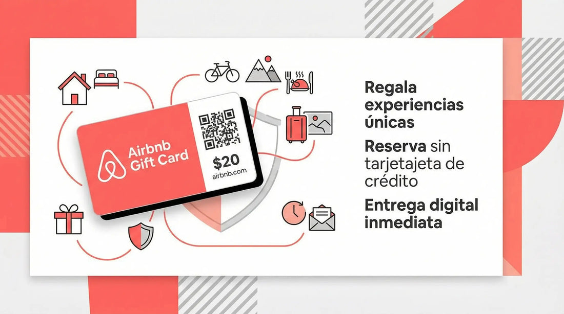 Tarjetas de Regalo Airbnb Crédito Digital para Viajes