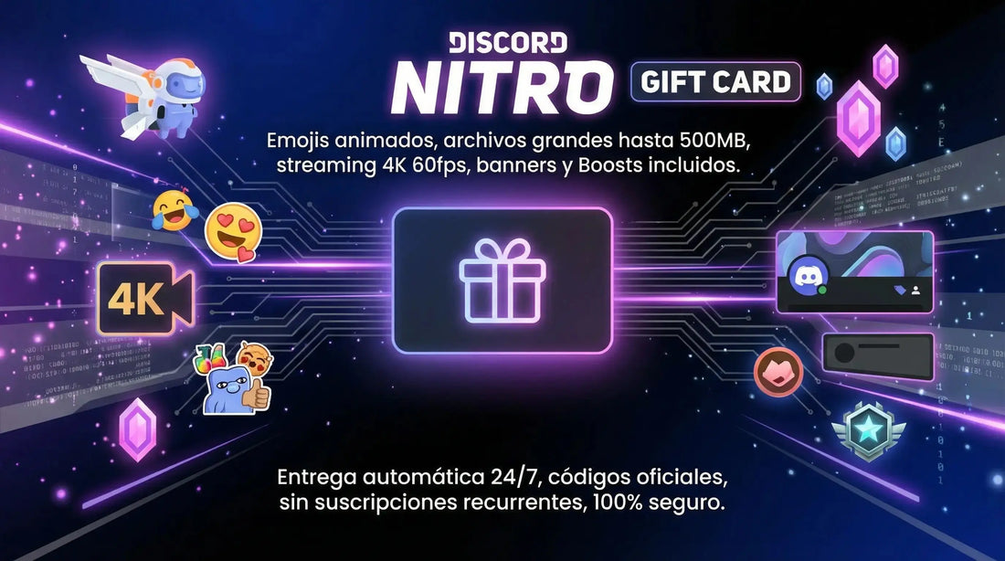Tarjetas de Regalo Discord Nitro | Mejora tu Perfil al Instante