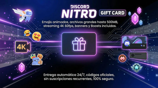 Tarjetas de Regalo Discord Nitro | Mejora tu Perfil al Instante