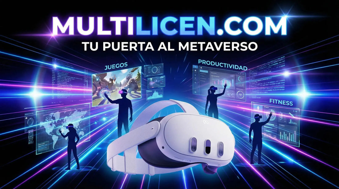Meta Quest 3 en 2026 con tecnología de realidad mixta, visor VR inalámbrico con Passthrough Pro y lentes pancake de alta resolución