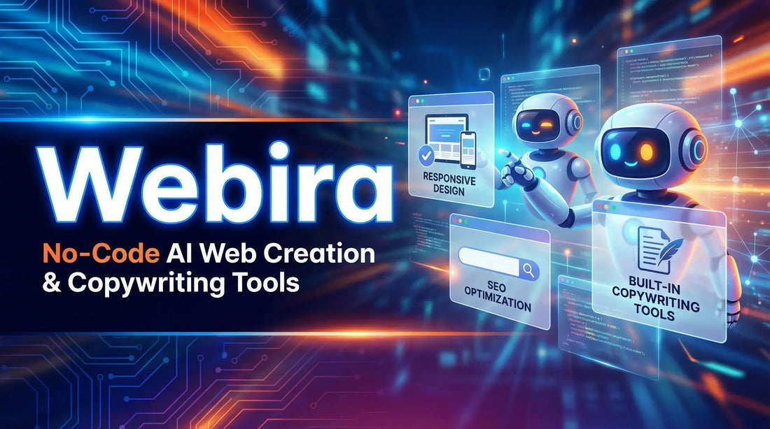 Webira AI website builder creating responsive SEO-optimized websites without coding