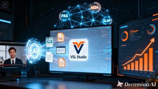 VSL Studio software de IA para crear vídeos de ventas persuasivos en minutos