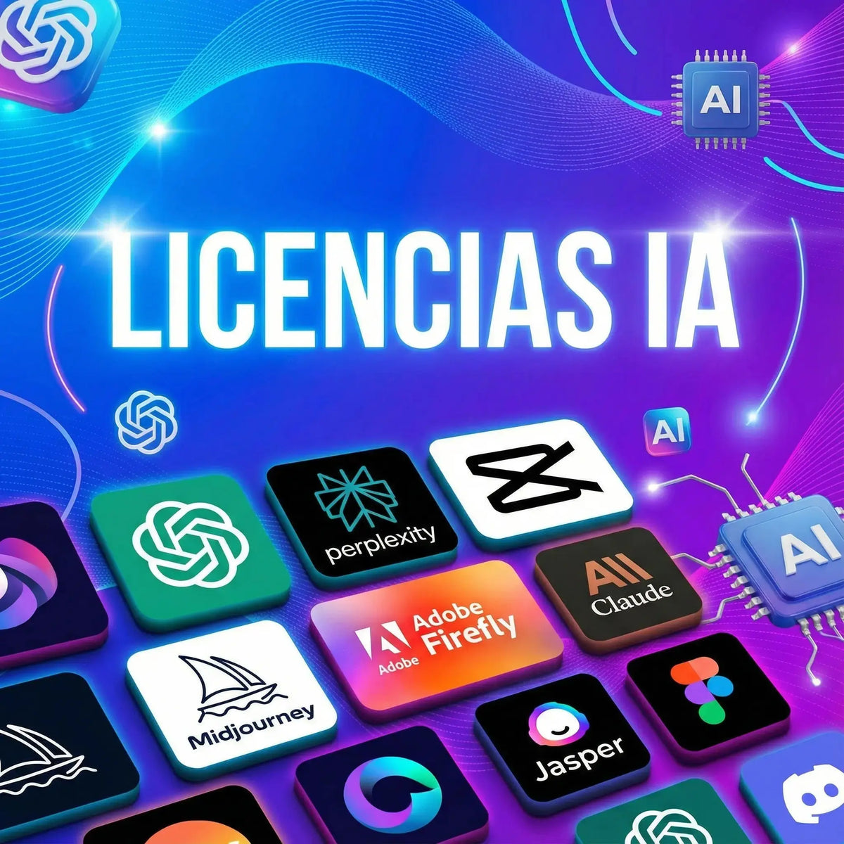 Licencias IA ChatGPT Perplexity CapCut activación inmediata