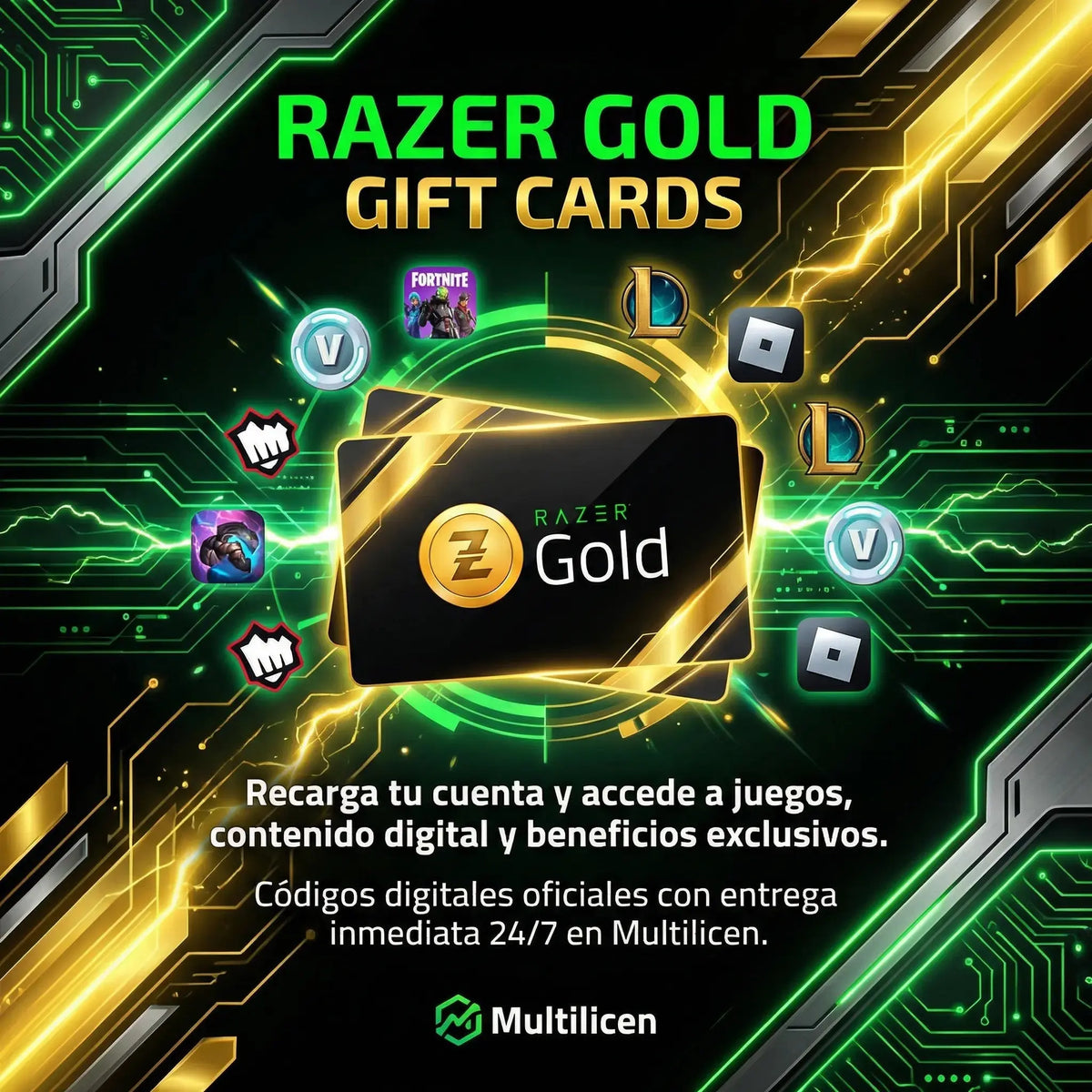 Tarjeta de Regalo Razer Gold Digital