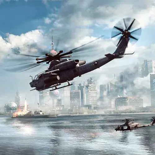 Escena del modo multijugador de Battlefield 4 Premium en EA App con soldados en combate táctico.