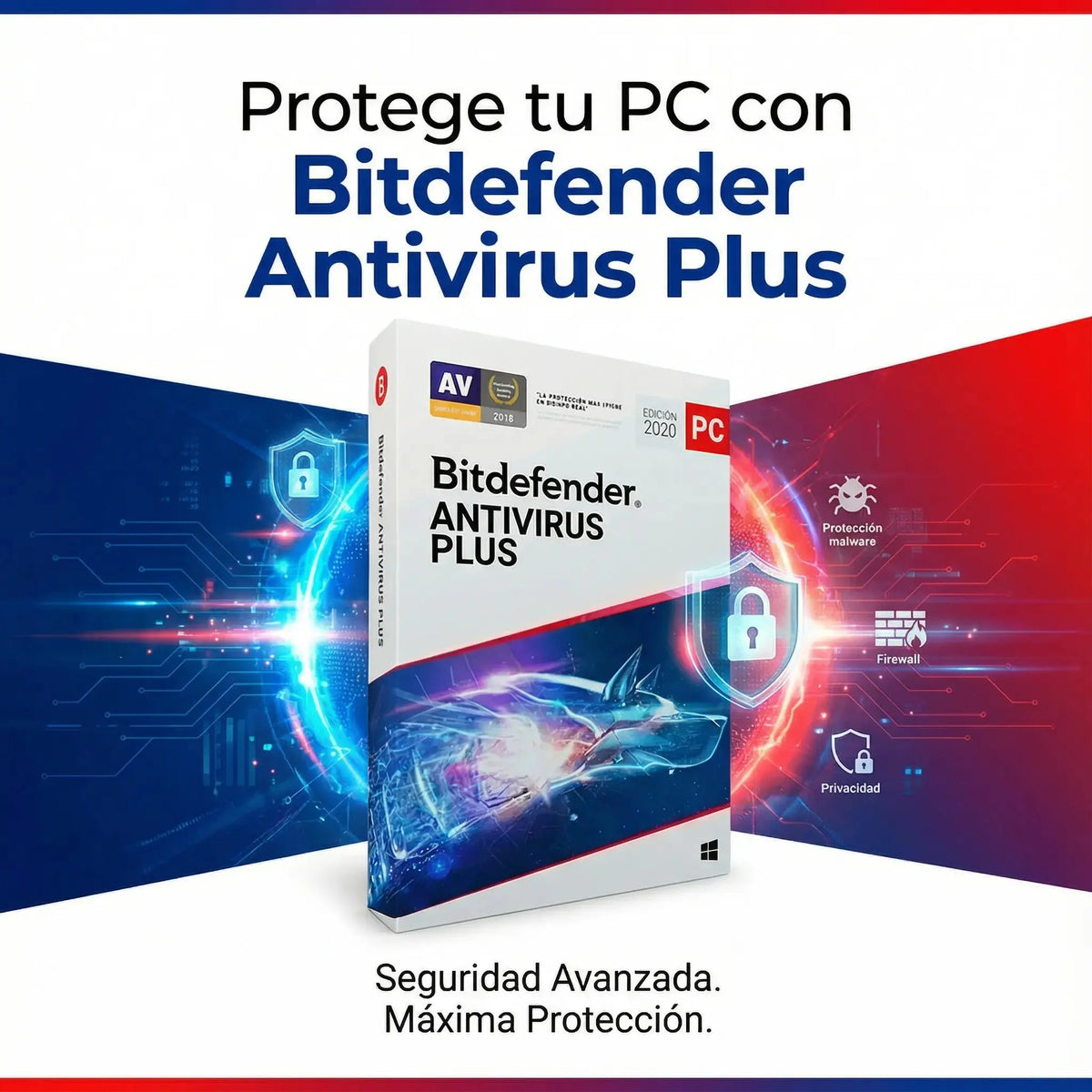 Compra Bitdefender Antivirus Plus Original – 1 Año para 1 PC