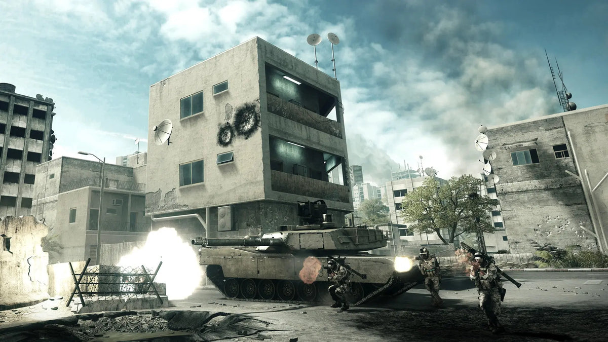 Captura del gameplay de Battlefield 3 en EA App mostrando combate realista y gráficos HD.