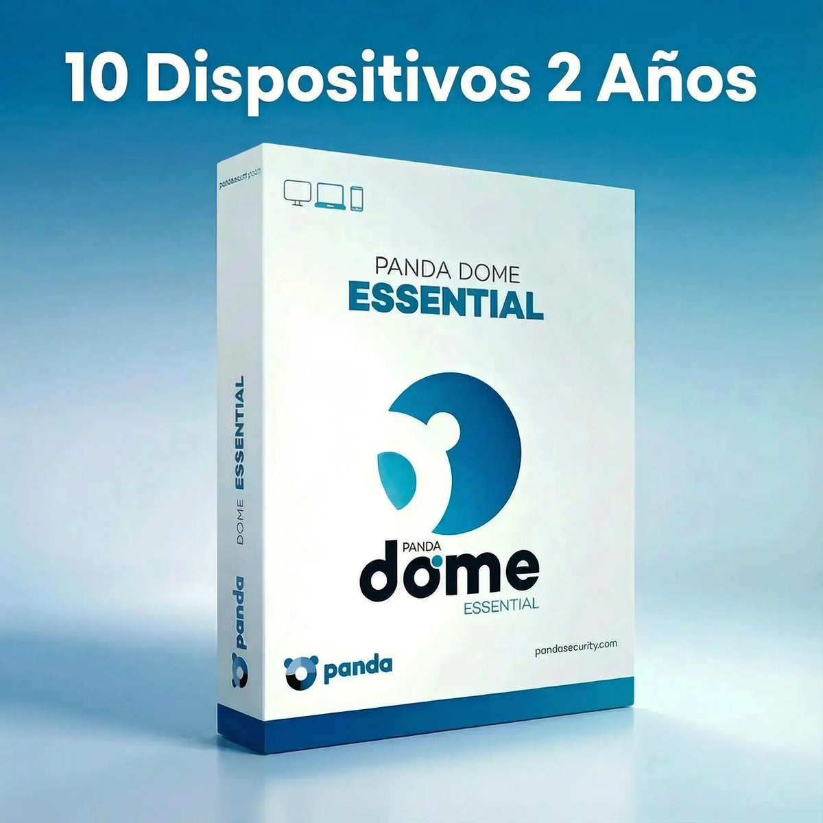 Panda Dome Essential Antivirus – Licencia 2 Años para 10 Dispositivos con protección completa y navegación segura